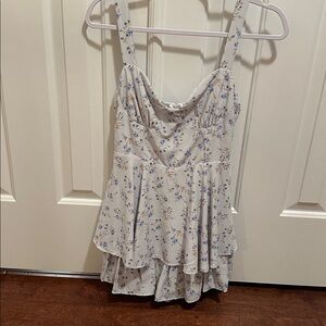 Altar'd State Blue and White Floral Dress